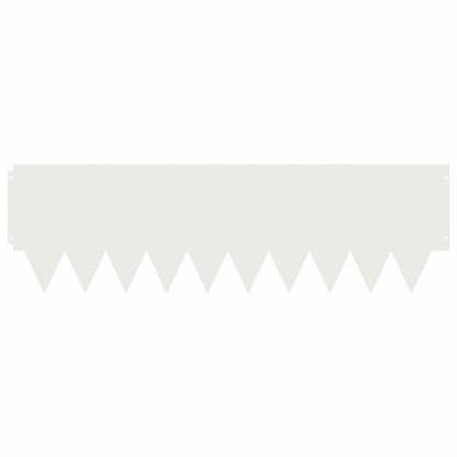 Bordura per Prato 10 pcs 103 x 30 cm metallo Bianco | homemem39