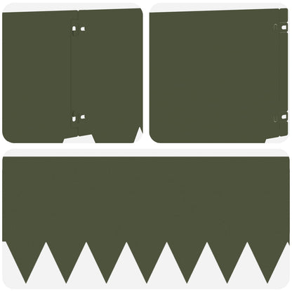 Bordura per Prato 20 pcs 103 x 30 cm metallo Verde Oliva | homemem39