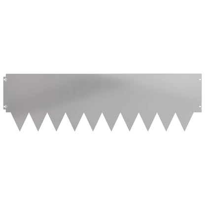 Bordura per Prato 20 pcs 103 x 30 cm metallo Argento | homemem39