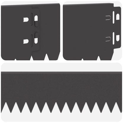 Bordura per Prato 50 pcs 103 x 10 cm Acciaio Nero | homemem39