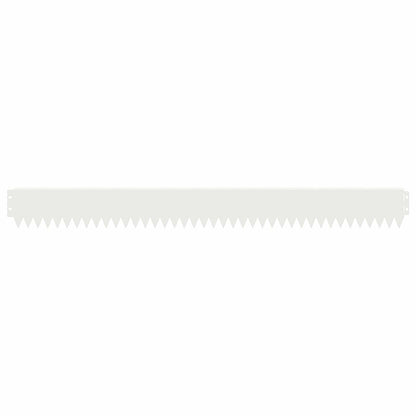 Bordura per Prato 20 pcs 103 x 10 cm Acciaio Bianco | homemem39