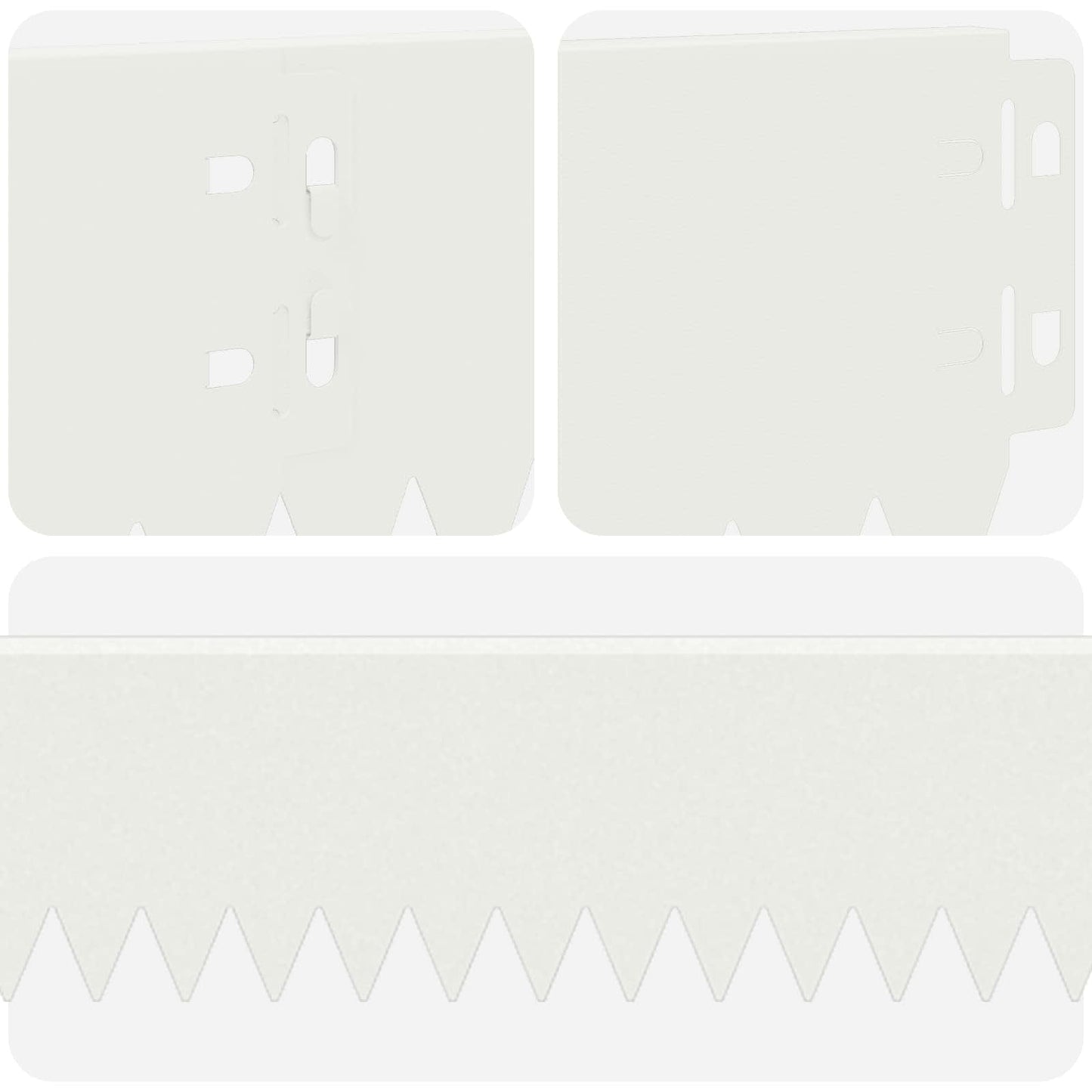Bordura per Prato 30 pcs 103 x 10 cm Acciaio Bianco | homemem39