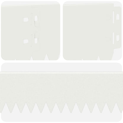 Bordura per Prato 30 pcs 103 x 10 cm Acciaio Bianco | homemem39