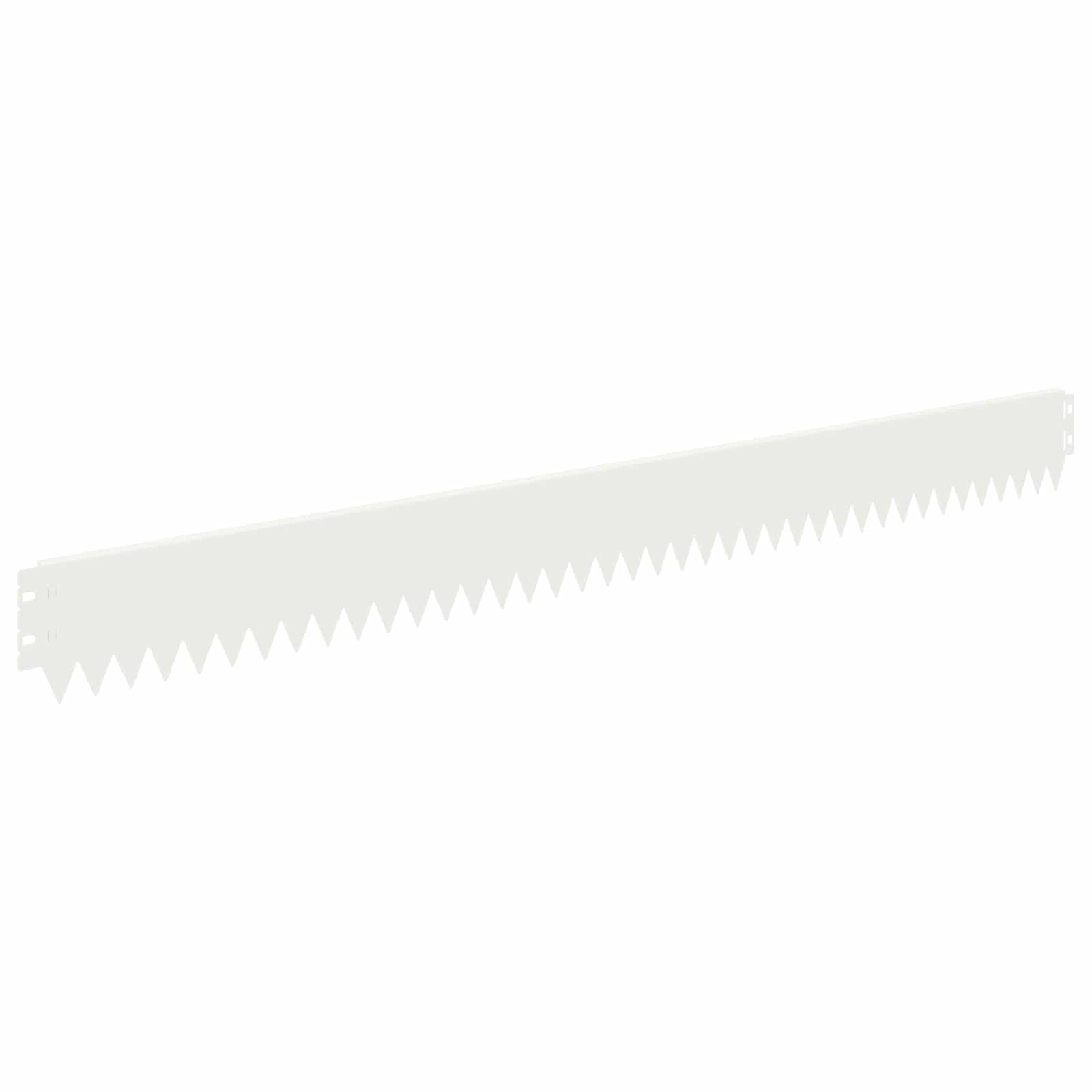 Bordura per Prato 50 pcs 103 x 10 cm Acciaio Bianco | homemem39