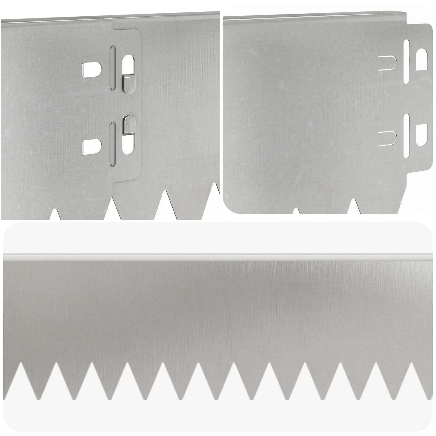 Bordura per Prato 20 pcs 103 x 10 cm Acciaio Argento | homemem39