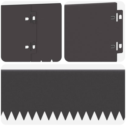 Bordura per Prato 10 pcs 103 x 15 cm Acciaio Nero | homemem39