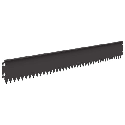 Bordura per Prato 30 pcs 103 x 15 cm Acciaio Nero | homemem39