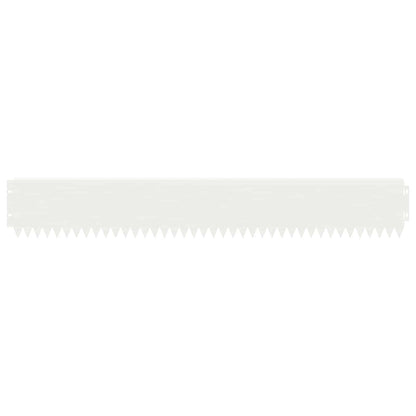 Bordura per Prato 10 pcs 103 x 15 cm Acciaio Bianco | homemem39