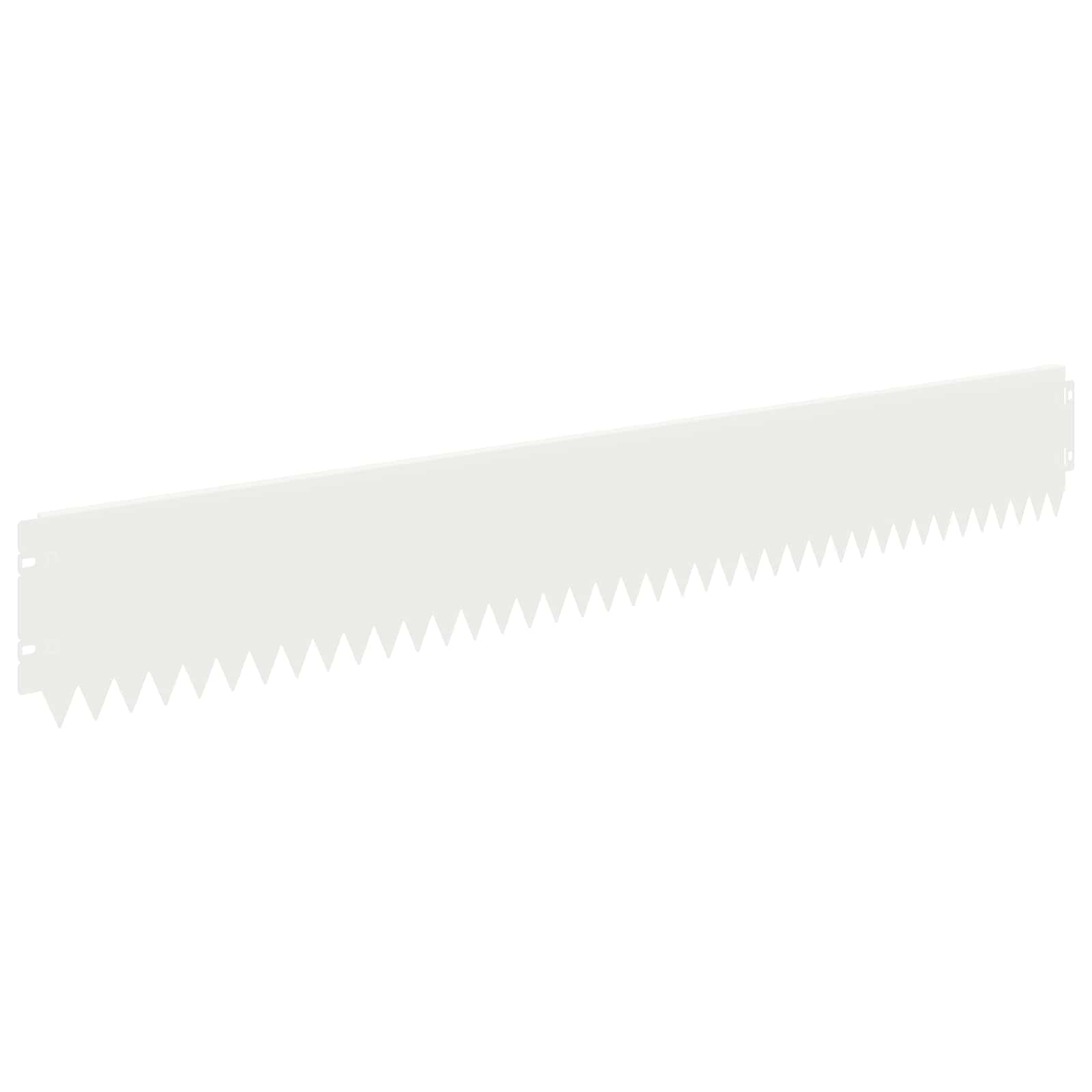 Bordura per Prato 30 pcs 103 x 15 cm Acciaio Bianco | homemem39