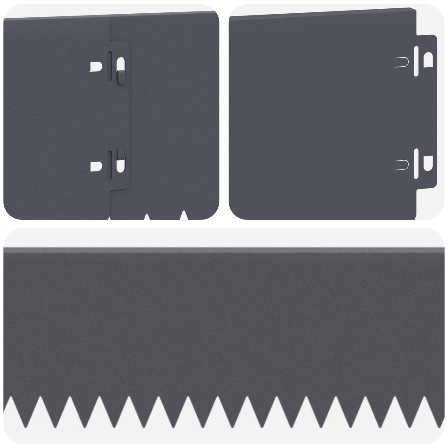 Bordura per Prato 20 pcs 103 x 15 cm Acciaio Antracite | homemem39