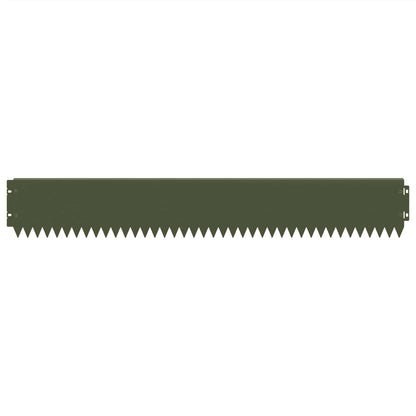 Bordura per Prato 30 pcs 103 x 15 cm Acciaio Verde Oliva | homemem39