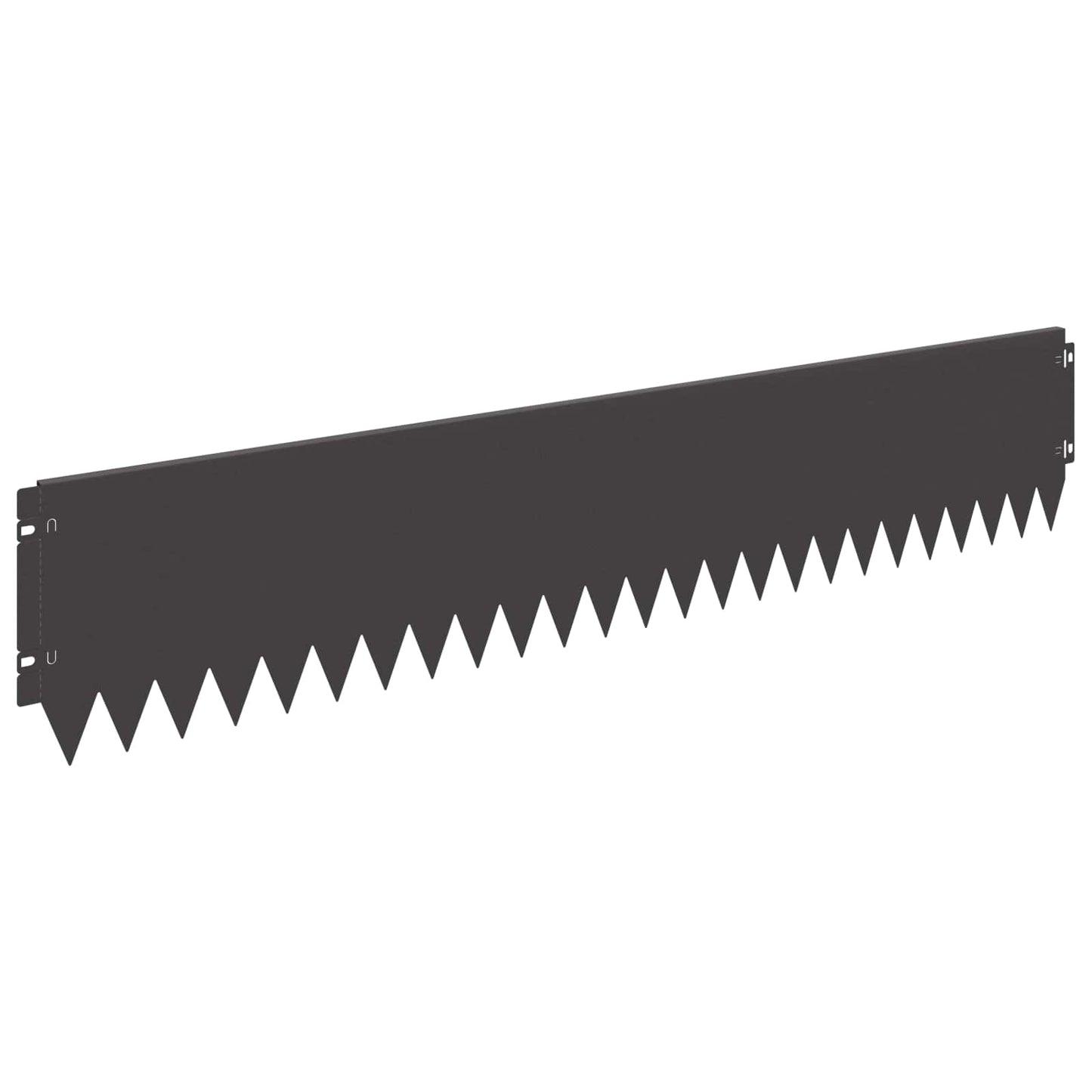 Bordura per Prato 10 pcs 103 x 20 cm Acciaio Nero | homemem39