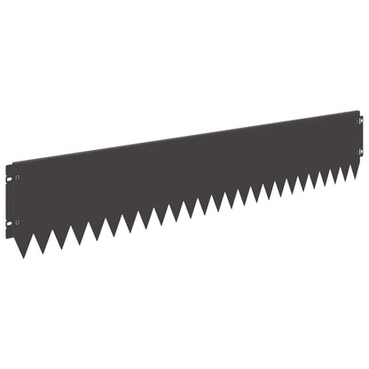 Bordura per Prato 10 pcs 103 x 20 cm Acciaio Nero | homemem39