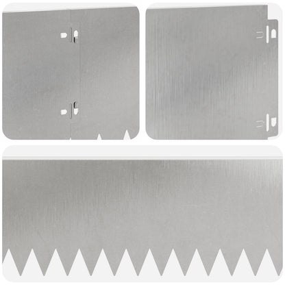 Bordura per Prato 10 pcs 103 x 20 cm Acciaio Argento | homemem39