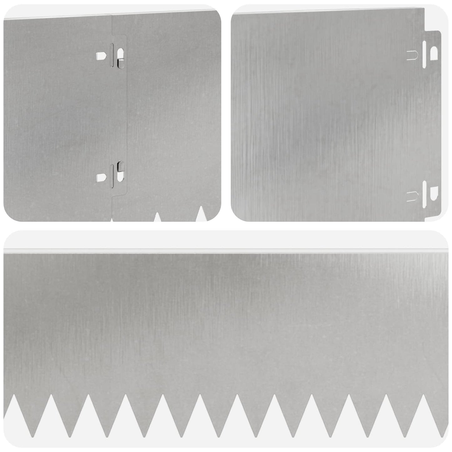 Bordura per Prato 20 pcs 103 x 20 cm Acciaio Argento | homemem39
