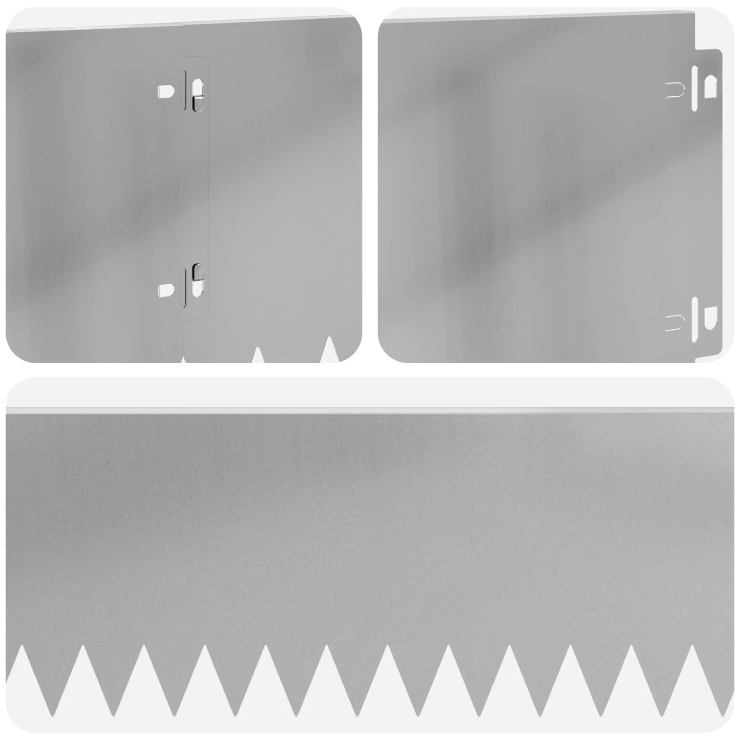 Bordura per Prato 20 pcs 103 x 20 cm Acciaio Argento | homemem39
