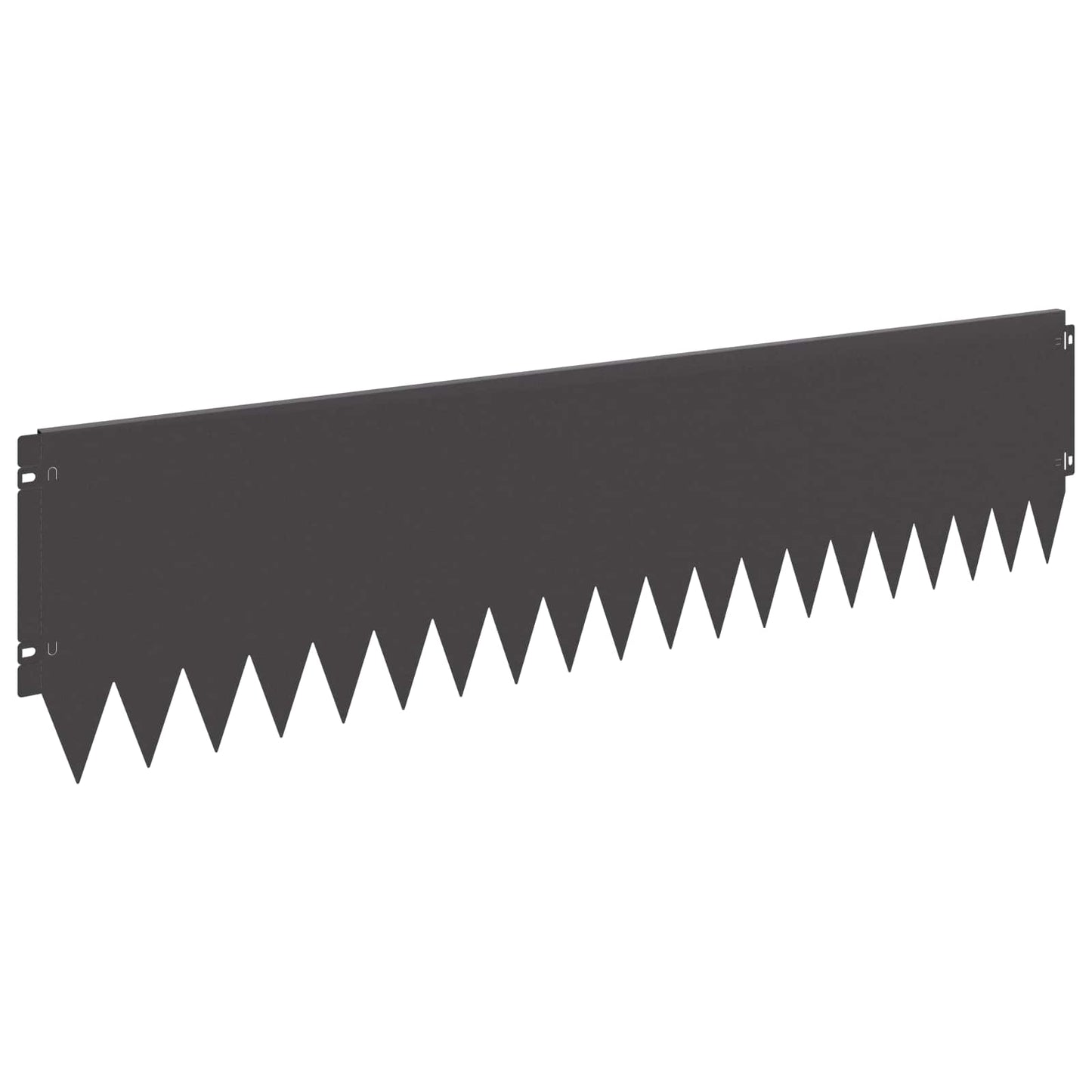 Bordura per Prato 10 pcs 103 x 25 cm Acciaio Nero | homemem39