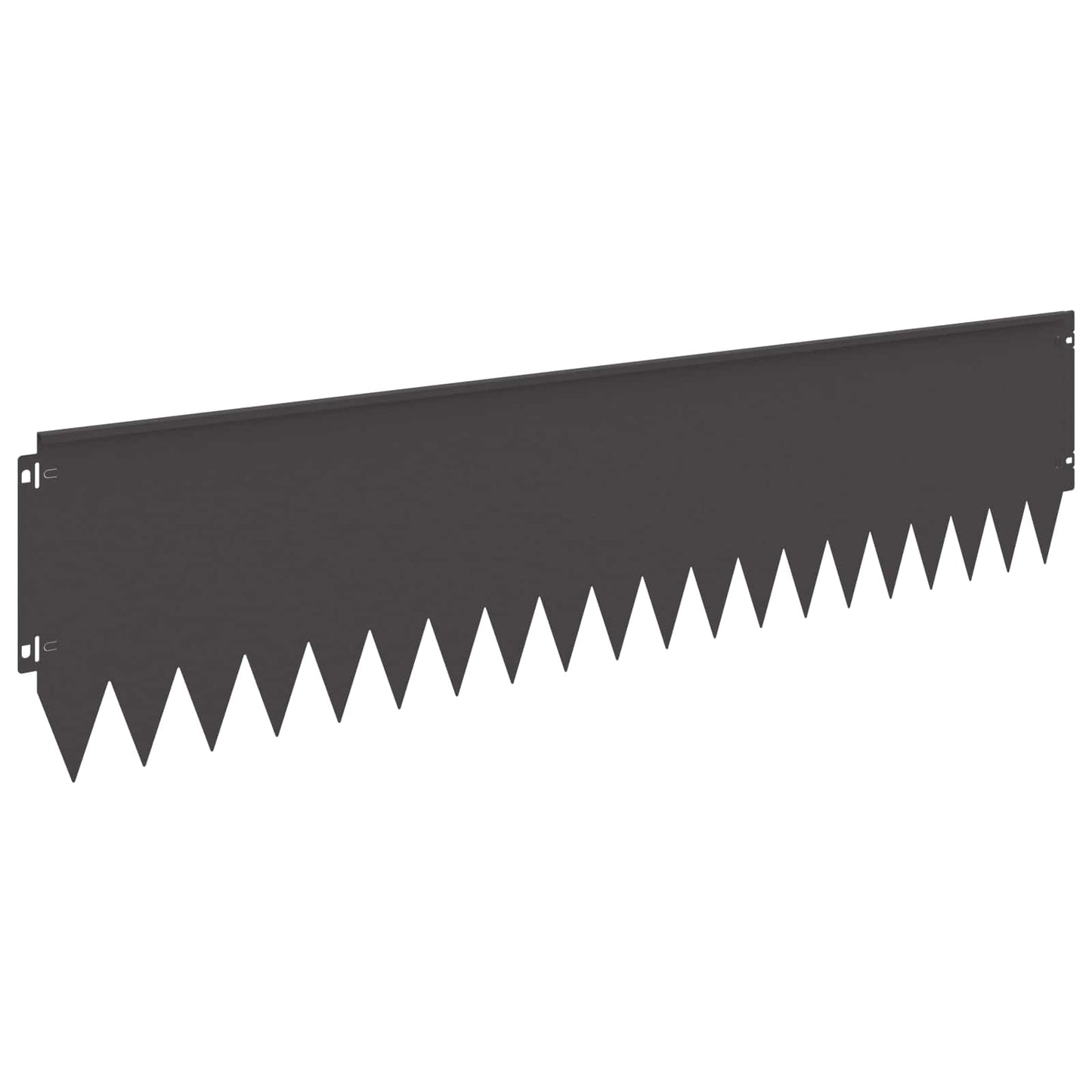 Bordura per Prato 10 pcs 103 x 25 cm Acciaio Nero | homemem39
