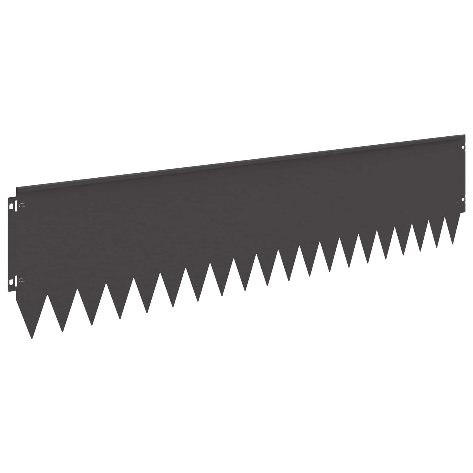 Bordura per Prato 10 pcs 103 x 25 cm Acciaio Nero | homemem39