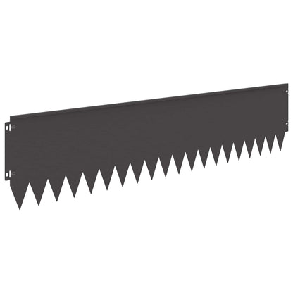 Bordura per Prato 10 pcs 103 x 25 cm Acciaio Nero | homemem39