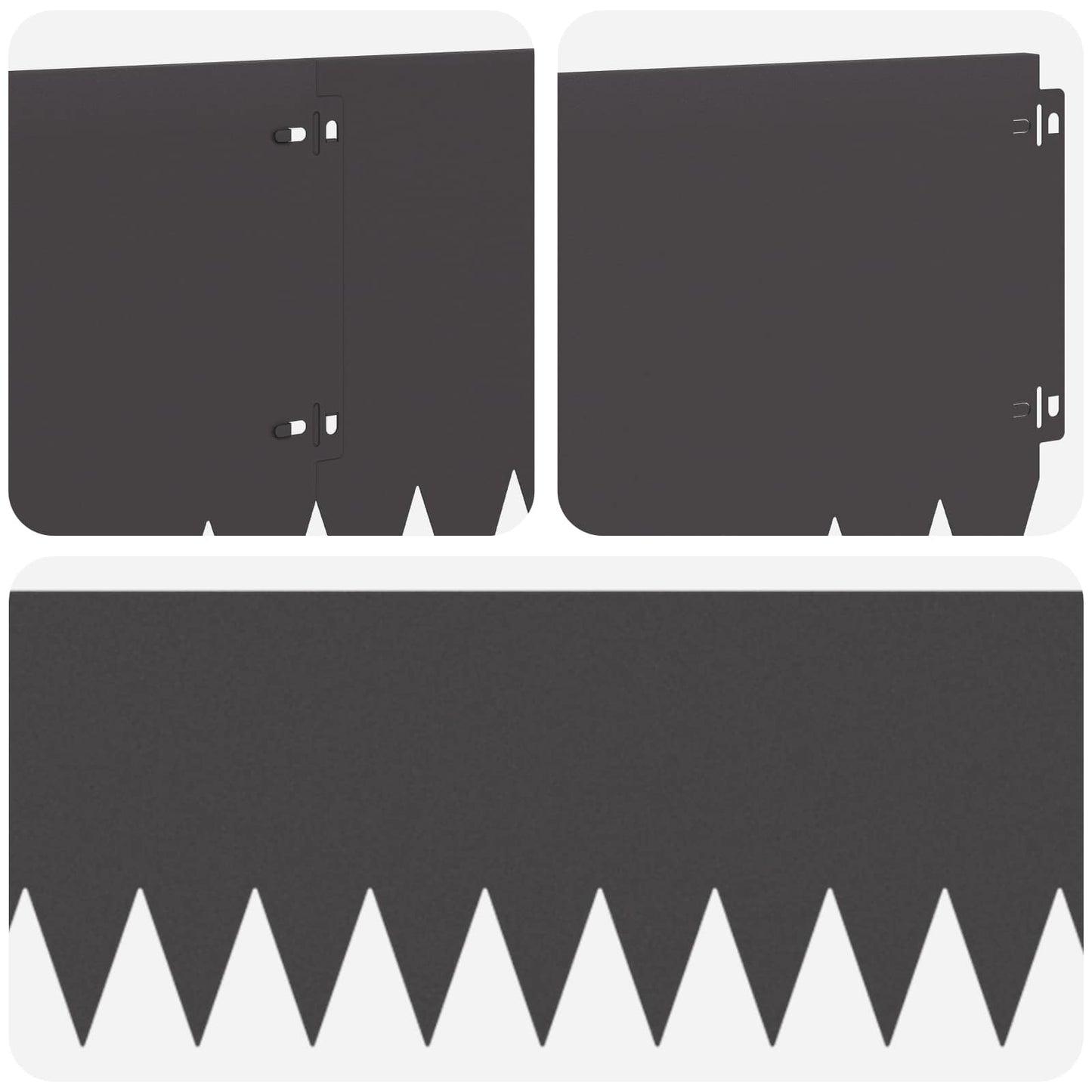 Bordura per Prato 20 pcs 103 x 25 cm Acciaio Nero | homemem39