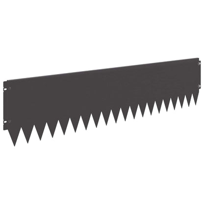 Bordura per Prato 20 pcs 103 x 25 cm Acciaio Nero | homemem39