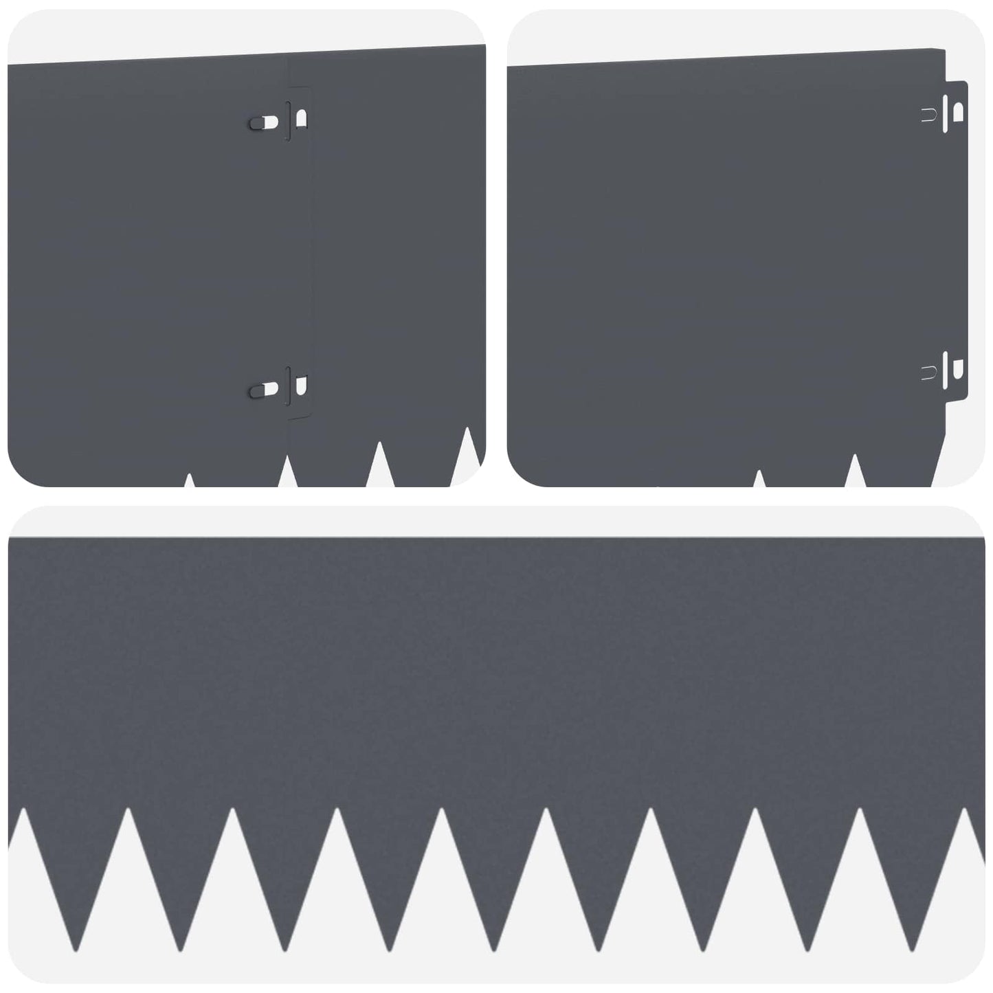 Bordura per Prato 20 pcs 103 x 25 cm Acciaio Antracite | homemem39