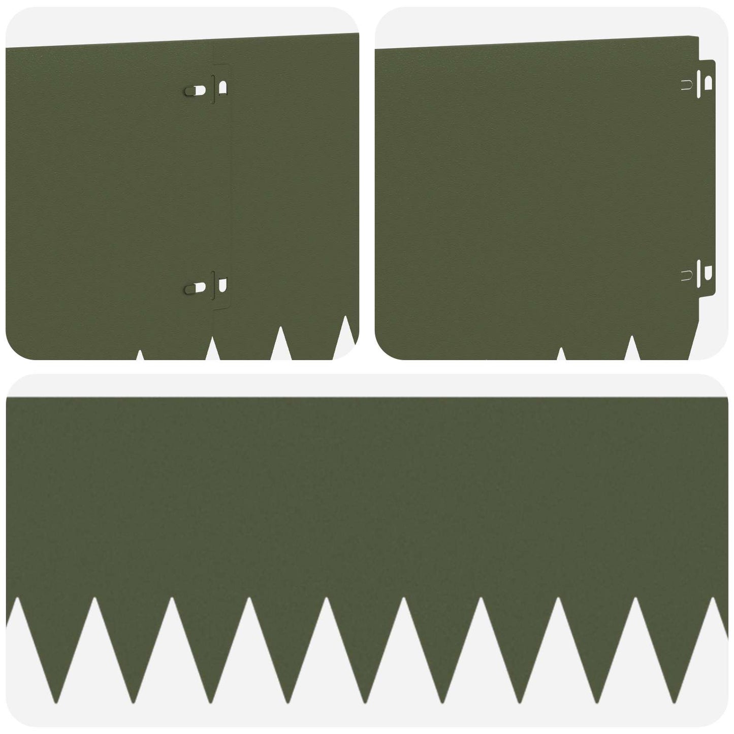 Bordura per Prato 10 pcs 103 x 25 cm Acciaio Verde Oliva | homemem39