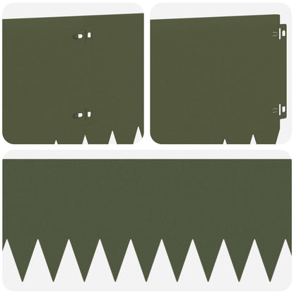 Bordura per Prato 20 pcs 103 x 25 cm Acciaio Verde Oliva | homemem39