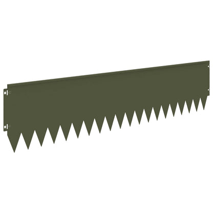 Bordura per Prato 20 pcs 103 x 25 cm Acciaio Verde Oliva | homemem39