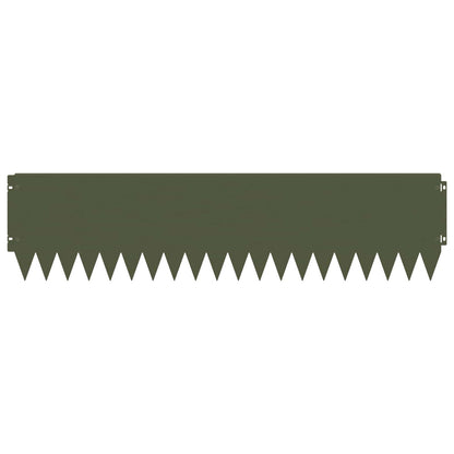 Bordura per Prato 20 pcs 103 x 25 cm Acciaio Verde Oliva | homemem39
