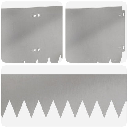 Bordura per Prato 20 pcs 103 x 25 cm Acciaio Argento | homemem39