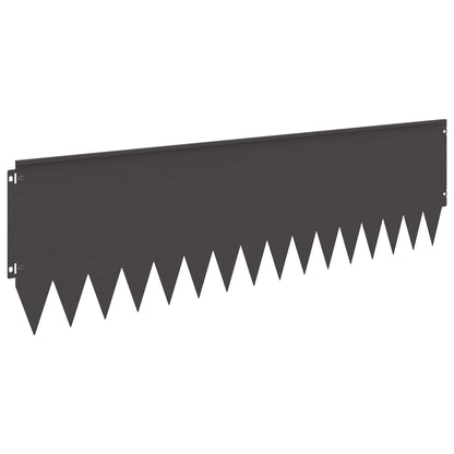 Bordura per Prato 10 pcs 103 x 30 cm Acciaio Nero | homemem39