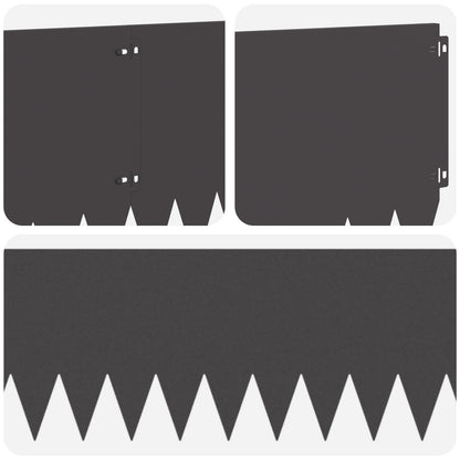 Bordura per Prato 20 pcs 103 x 30 cm Acciaio Nero | homemem39