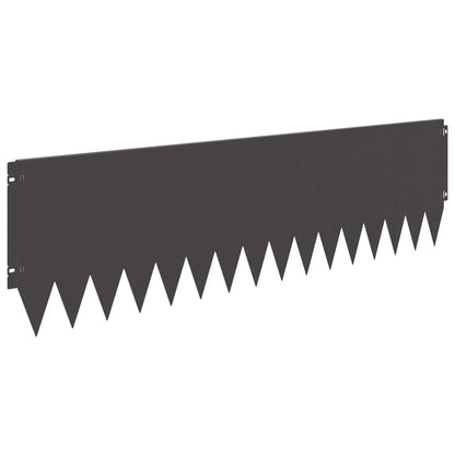 Bordura per Prato 20 pcs 103 x 30 cm Acciaio Nero | homemem39