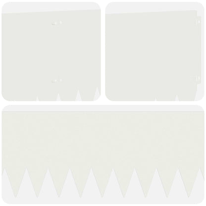 Bordura per Prato 10 pcs 103 x 30 cm Acciaio Bianco | homemem39