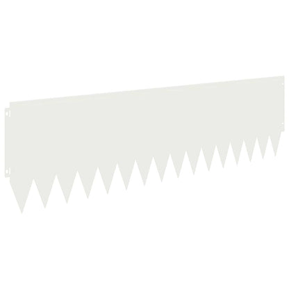 Bordura per Prato 10 pcs 103 x 30 cm Acciaio Bianco | homemem39