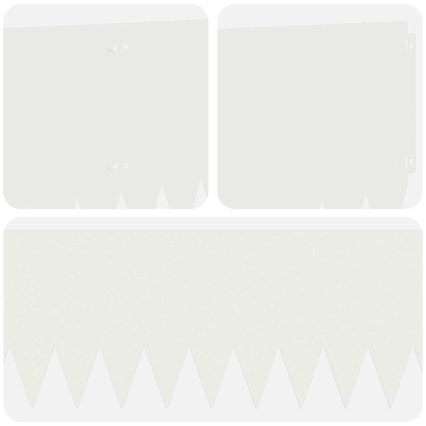 Bordura per Prato 20 pcs 103 x 30 cm Acciaio Bianco | homemem39