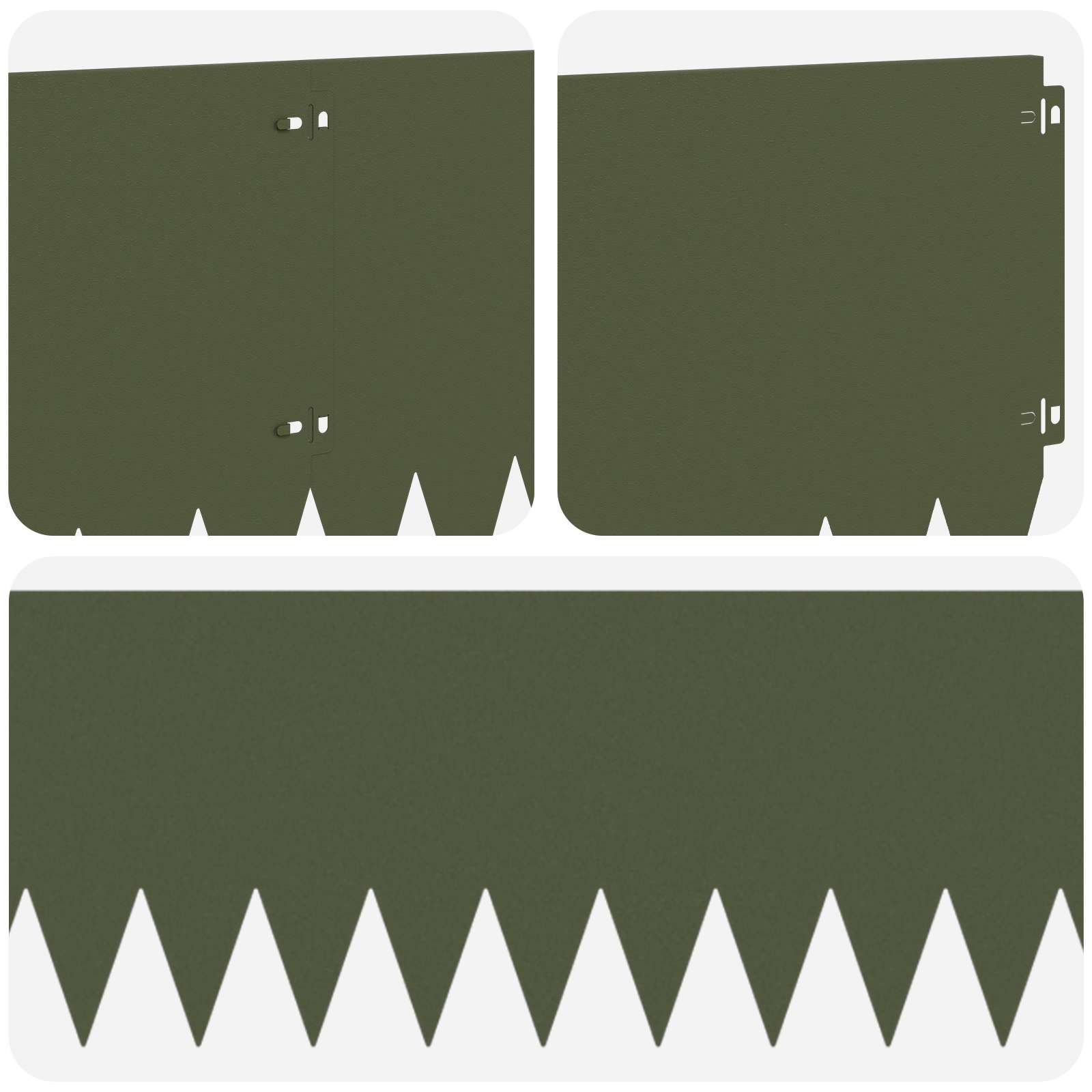Bordura per Prato 10 pcs 103 x 30 cm Acciaio Verde Oliva | homemem39