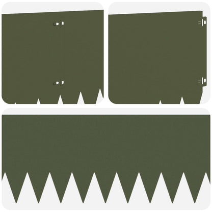 Bordura per Prato 10 pcs 103 x 30 cm Acciaio Verde Oliva | homemem39