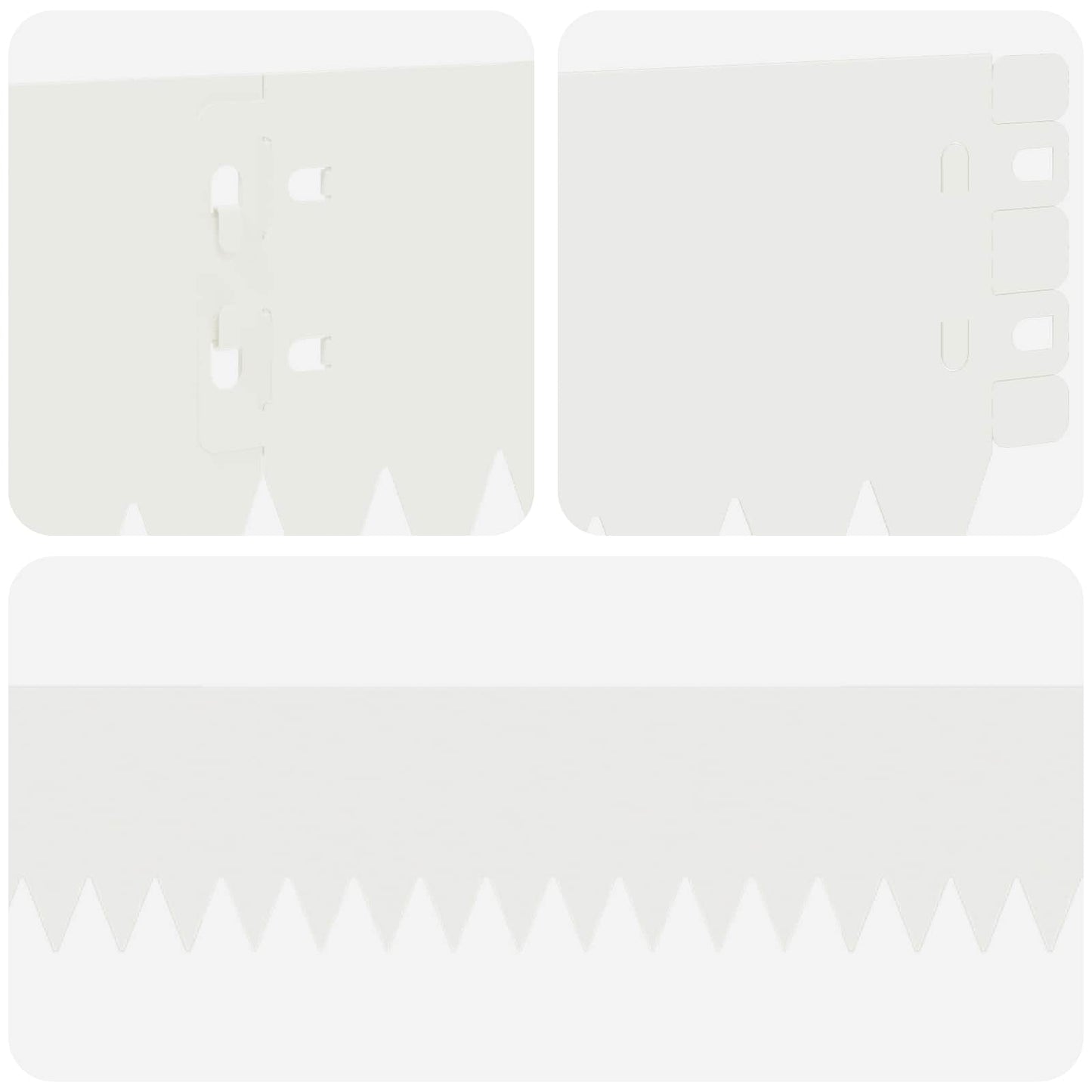 Bordura per Prato 30 pcs 103 x 10 cm Acciaio Bianco | homemem39