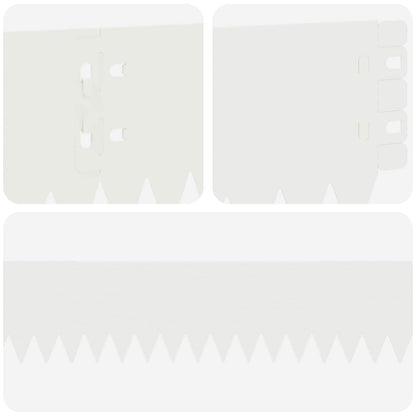 Bordura per Prato 30 pcs 103 x 10 cm Acciaio Bianco | homemem39