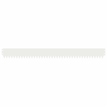 Bordura per Prato 30 pcs 103 x 10 cm Acciaio Bianco | homemem39