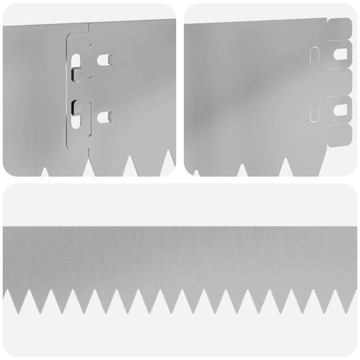 Bordura per Prato 10 pcs 103 x 10 cm Acciaio Argento | homemem39