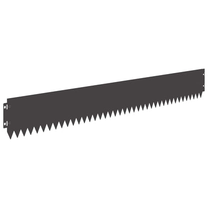 Bordura per Prato 30 pcs 103 x 15 cm Acciaio Nero | homemem39