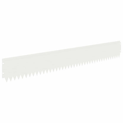 Bordura per Prato 10 pcs 103 x 15 cm Acciaio Bianco | homemem39