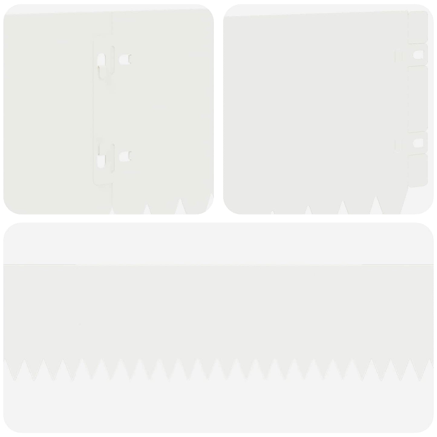 Bordura per Prato 20 pcs 103 x 15 cm Acciaio Bianco | homemem39