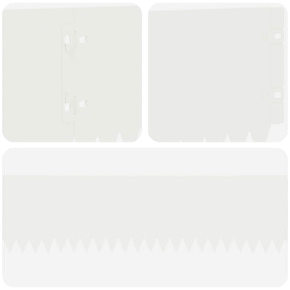 Bordura per Prato 20 pcs 103 x 15 cm Acciaio Bianco | homemem39