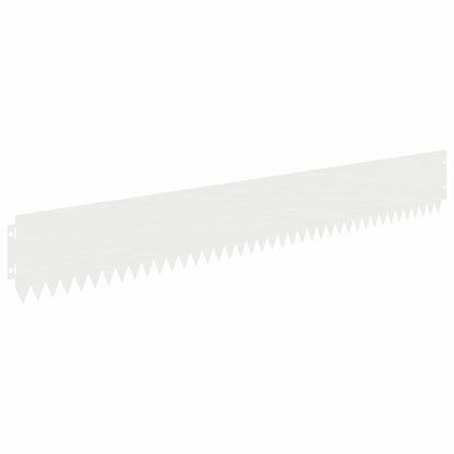 Bordura per Prato 30 pcs 103 x 15 cm Acciaio Bianco | homemem39