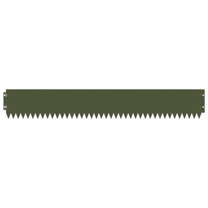 Bordura per Prato 10 pcs 103 x 15 cm Acciaio Verde Oliva | homemem39